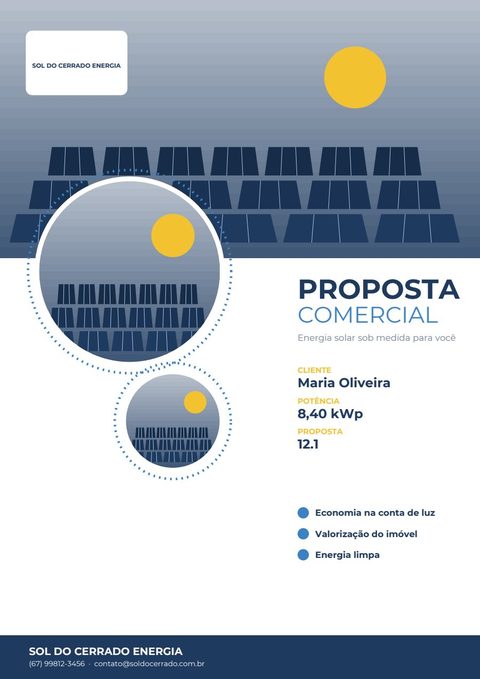 Layout Círculos, azul e sol
